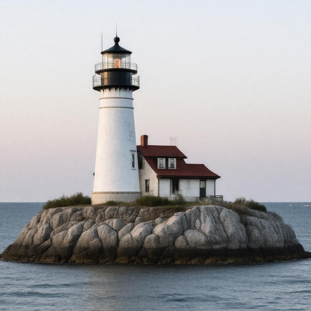 Click to view larger image AI-created image of Ned's Point Light