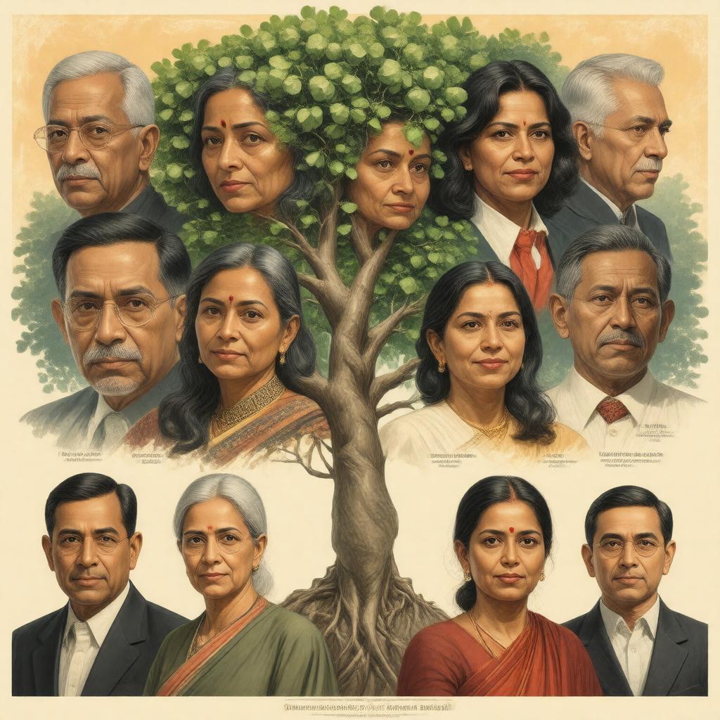 AI-created image of Nehru–Gandhi family