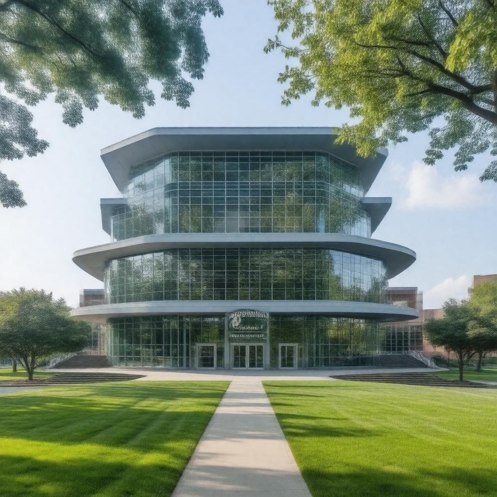 AI-created image of Neil Armstrong Hall of Engineering