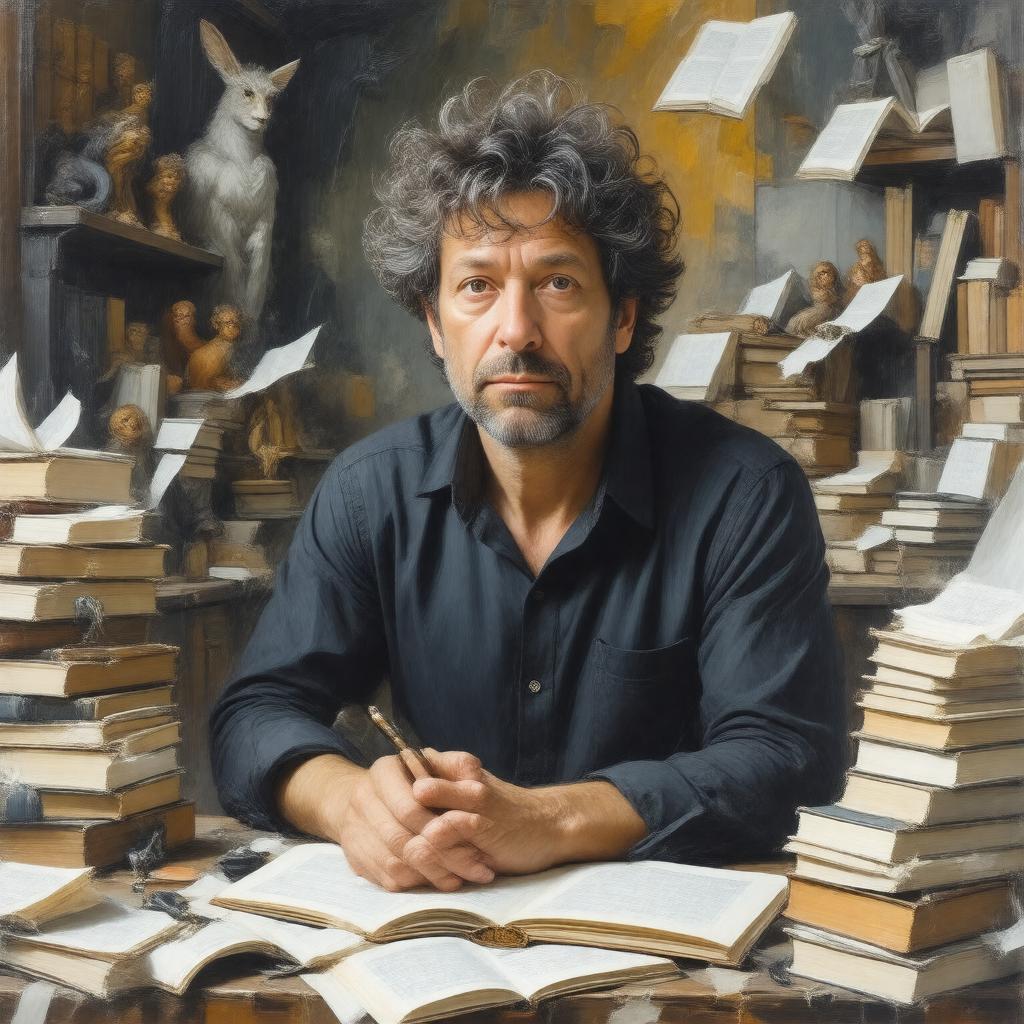 AI-created image of Neil Gaiman