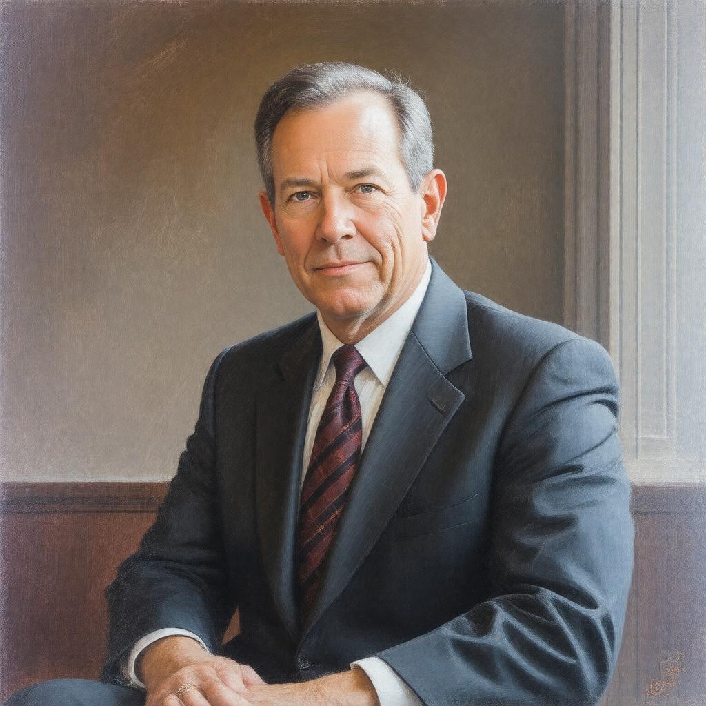 AI-created image of Neil Rudenstine