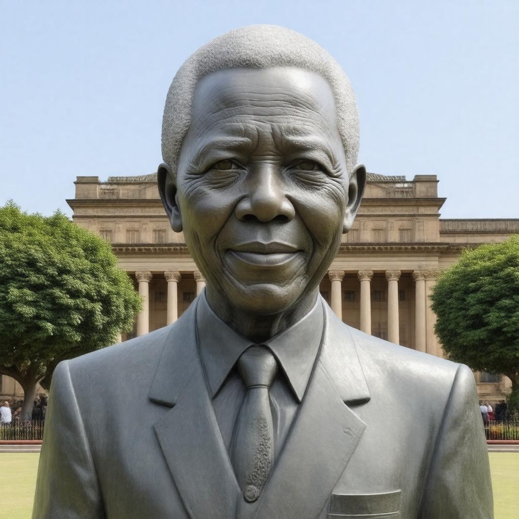 Click to view larger image AI-created image of Nelson Mandela Statue, Union Buildings, Pretoria