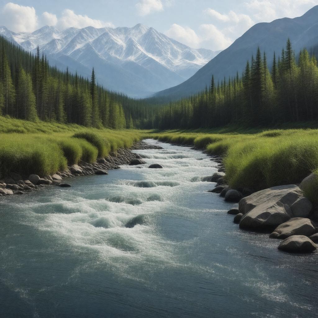 AI-created image of Nenana River