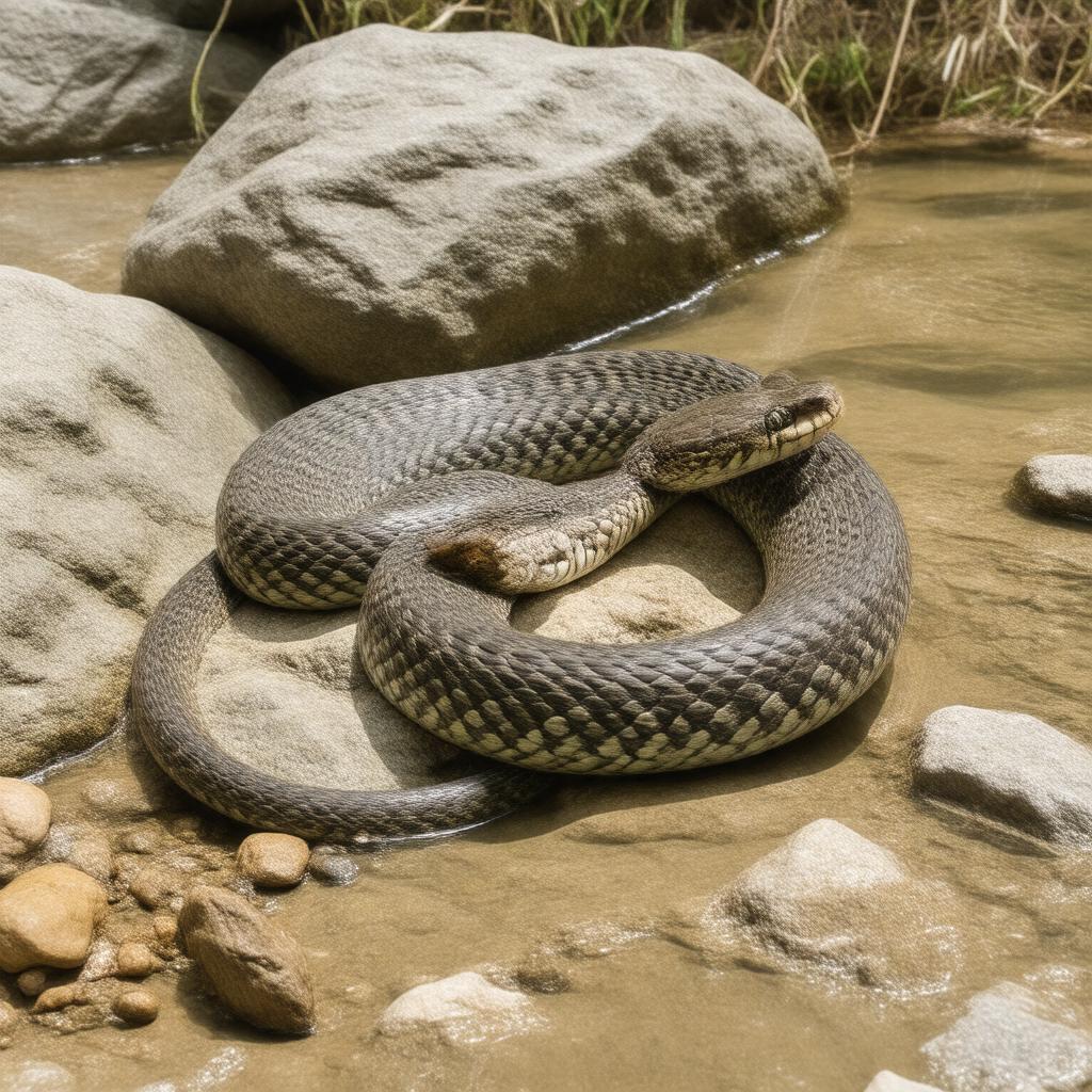 Click to view larger image AI-created image of Nerodia sipedon