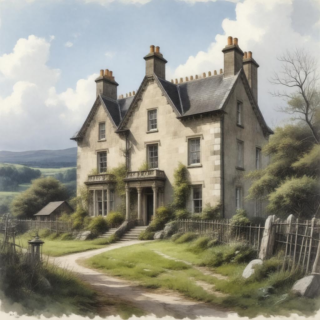 AI-created image of Netherhall, Largs, Scotland