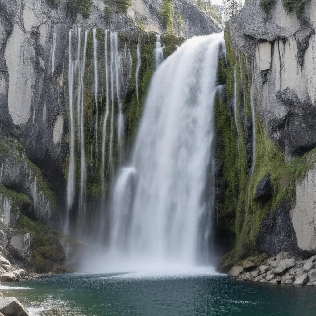 AI-created image of Nevada Fall