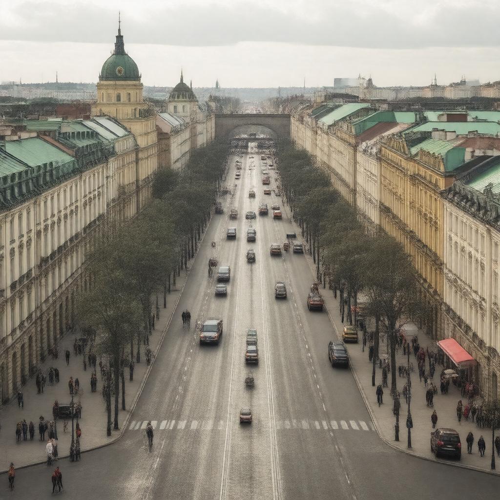 AI-created image of Nevsky Prospekt
