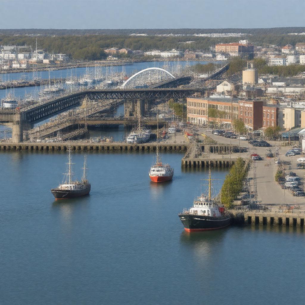 AI-created image of New Bedford Harbor