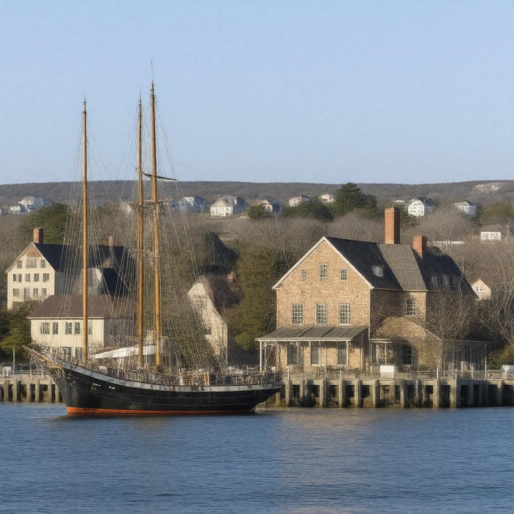 AI-created image of New Bedford Whaling National Historical Park