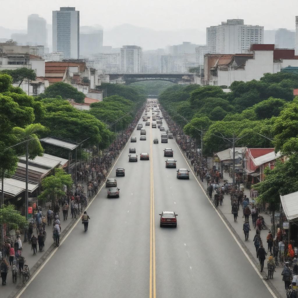 AI-created image of New Bridge Road