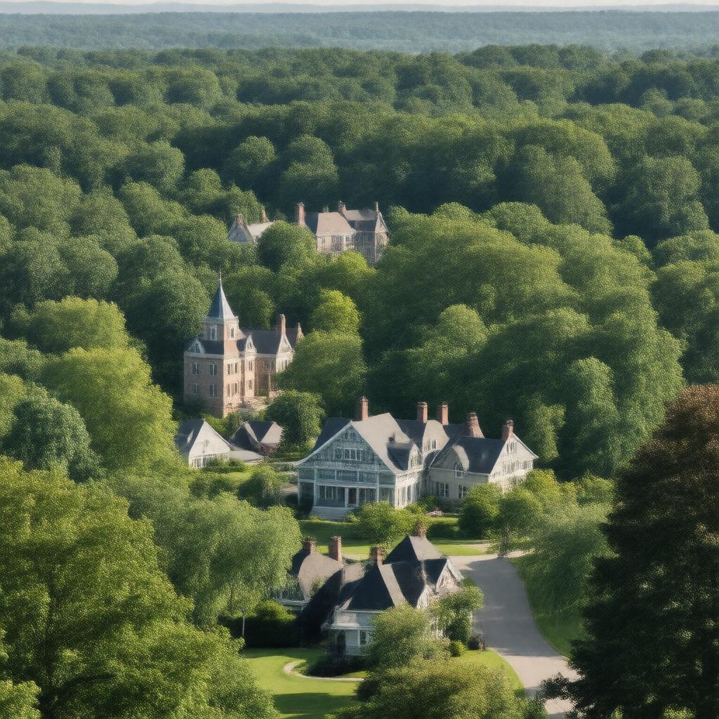 AI-created image of New Canaan, Connecticut, USA