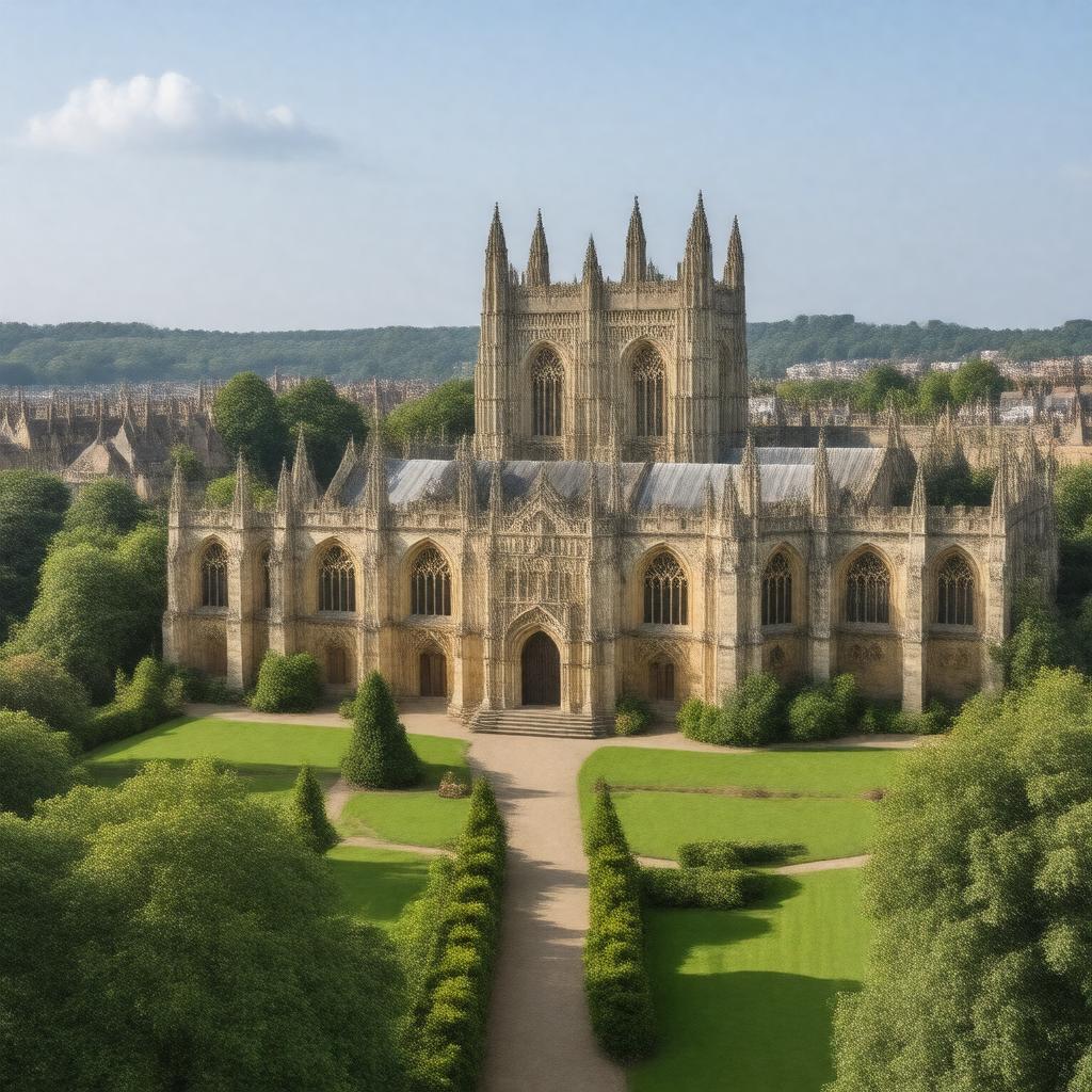 AI-created image of New College, Oxford