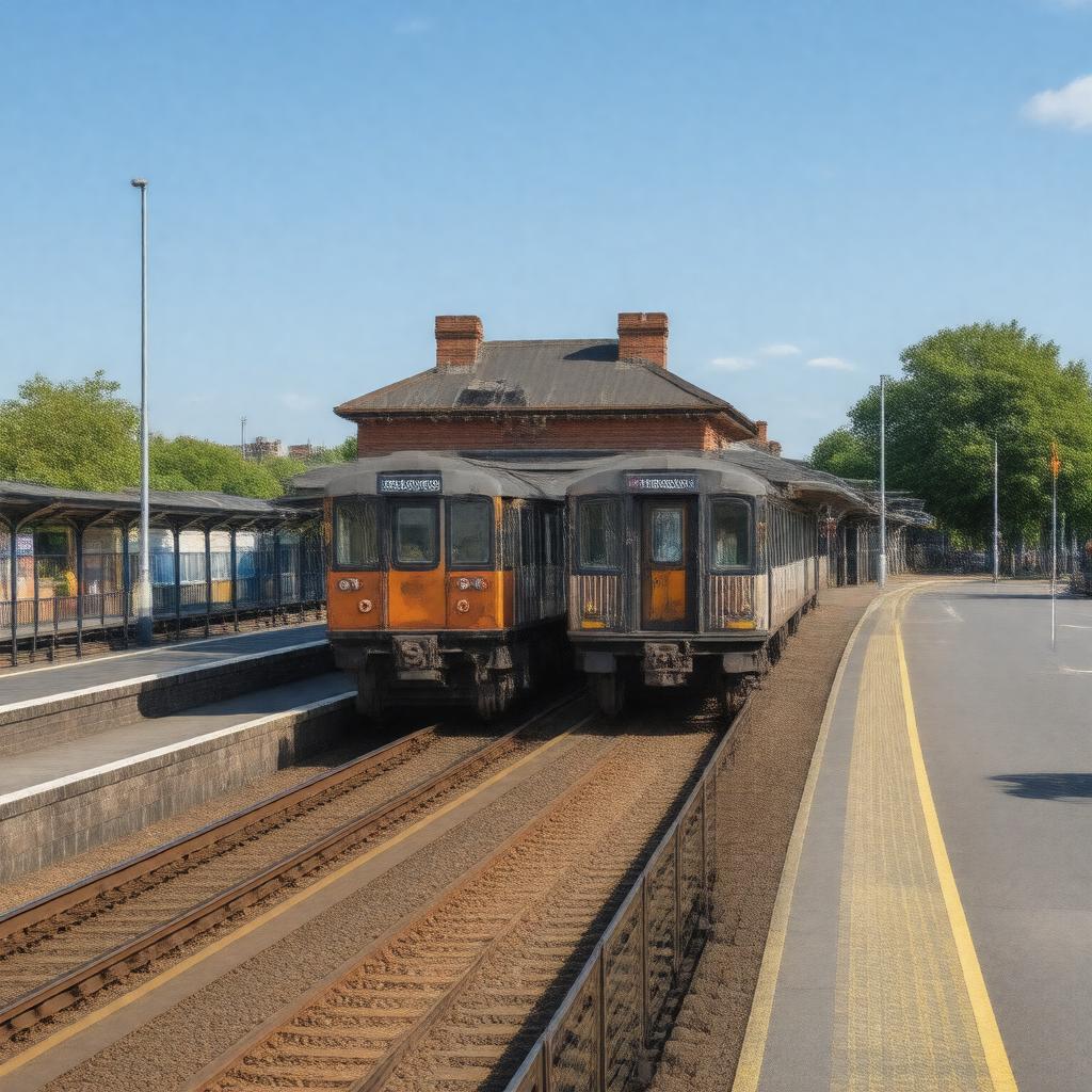 AI-created image of New Cross Gate railway station