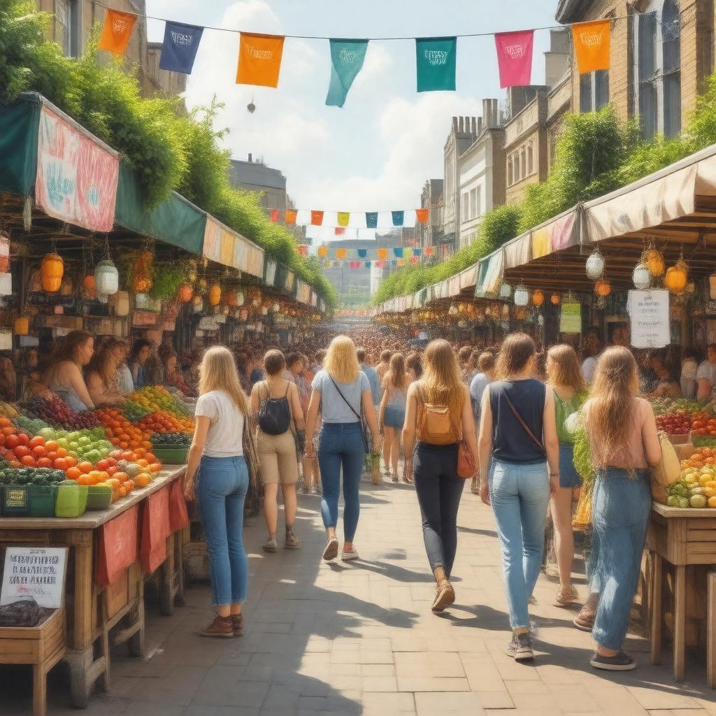 AI-created image of New Cross Market