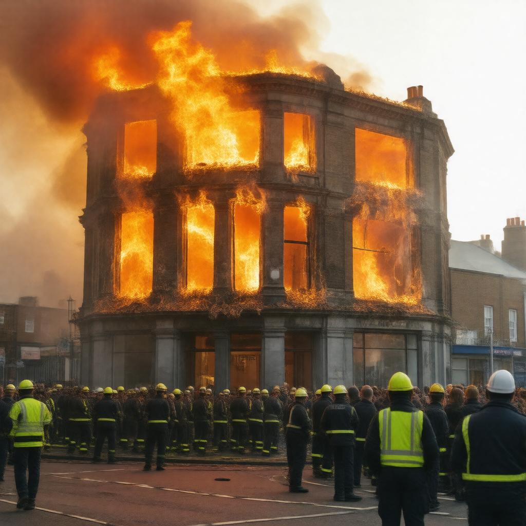 AI-created image of New Cross house fire