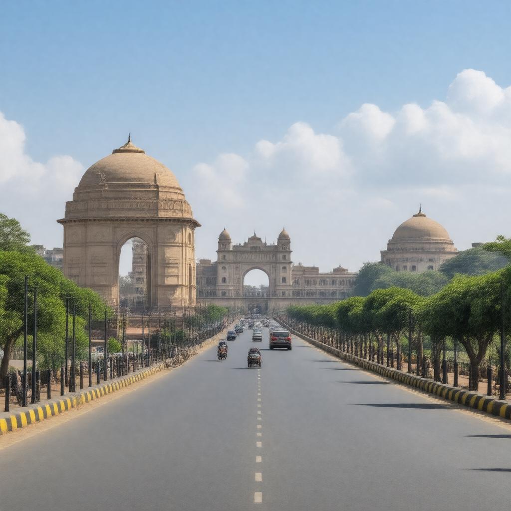 AI-created image of New Delhi district