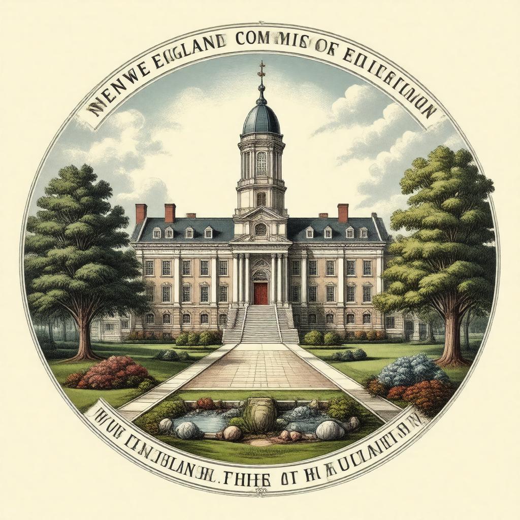 Click to view larger image AI-created image of New England Commission of Higher Education