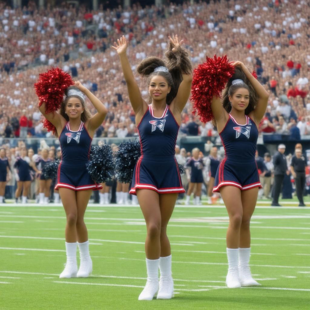 Click to view larger image AI-created image of New England Patriots Cheerleaders