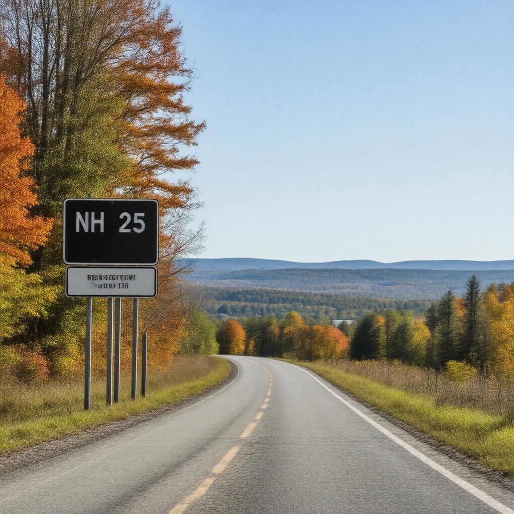 AI-created image of New Hampshire Route 125
