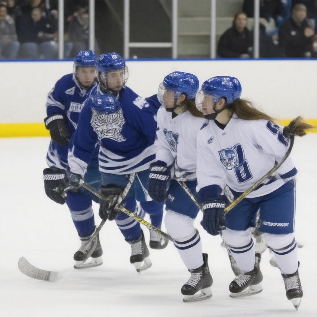 AI-created image of New Hampshire Wildcats women's ice hockey