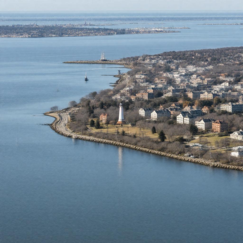 AI-created image of New Haven Harbor