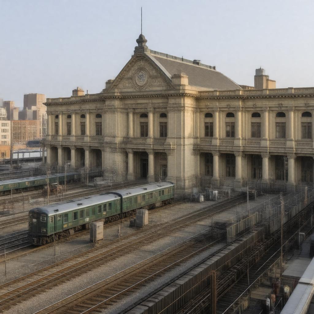 AI-created image of New Haven Union Station