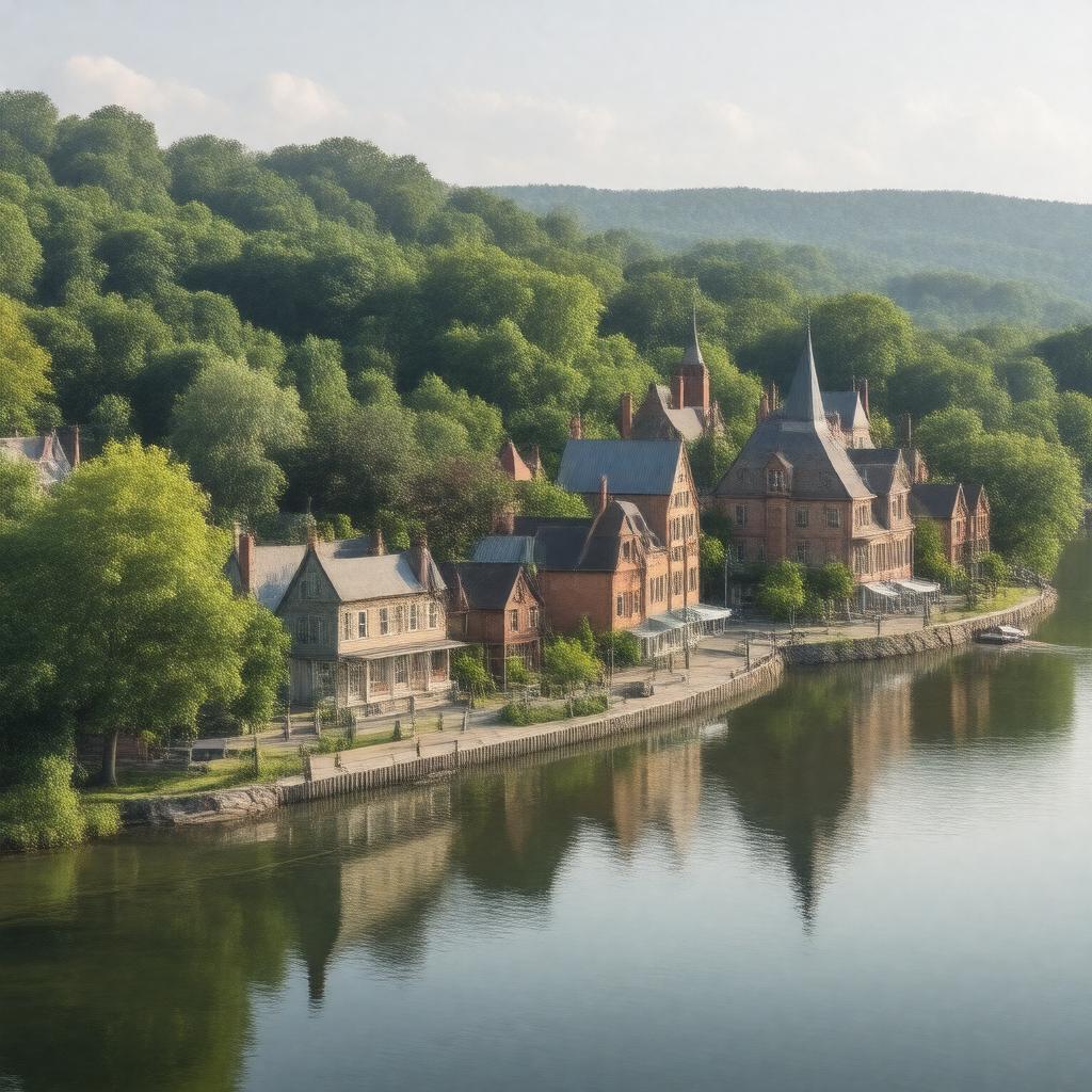 AI-created image of New Hope, Pennsylvania