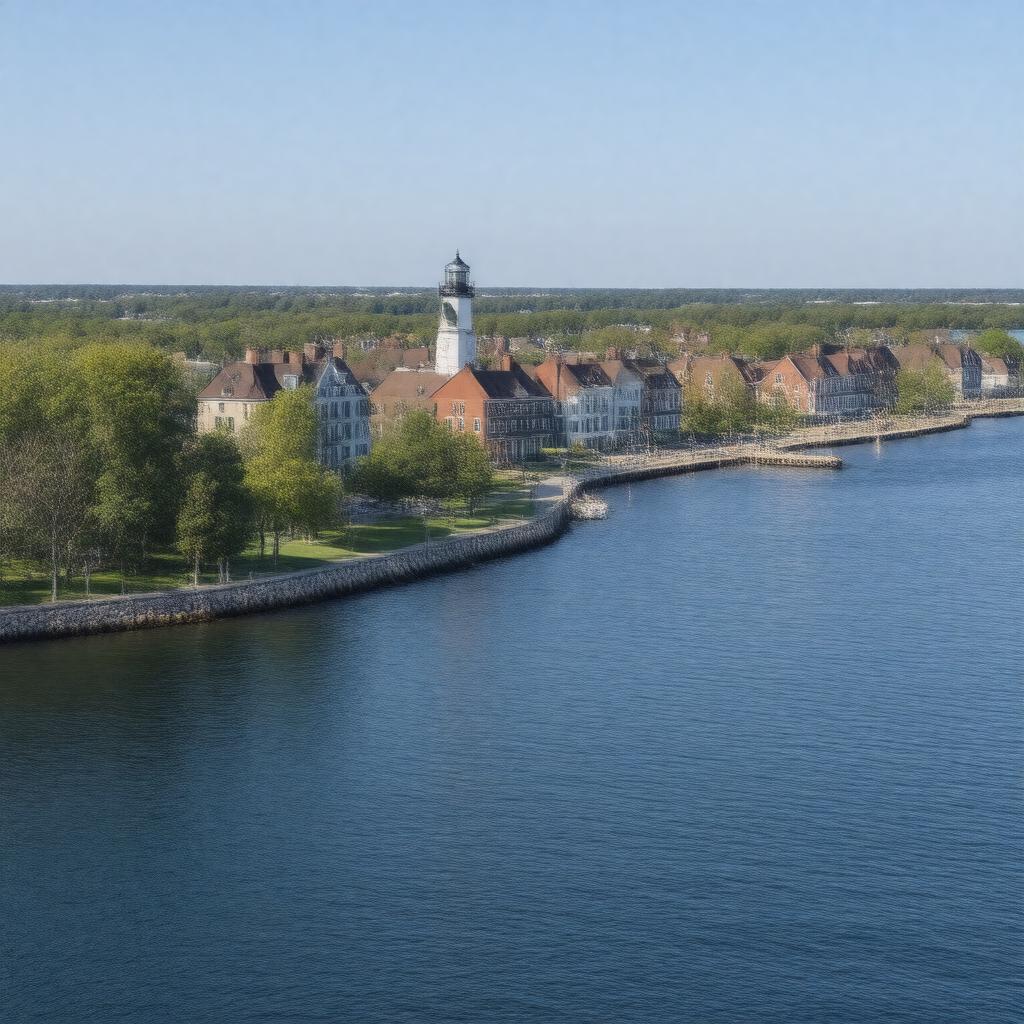 AI-created image of New London, Connecticut