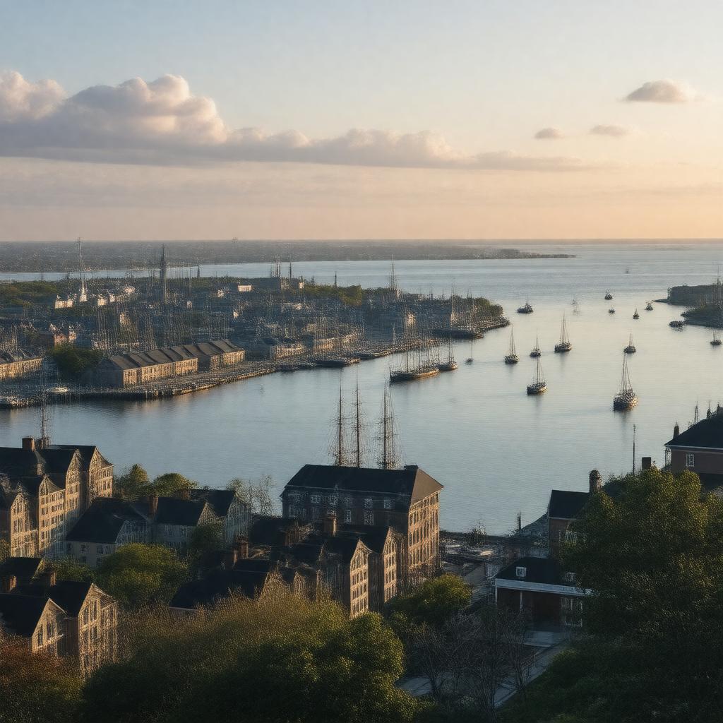 AI-created image of New London, Connecticut, USA