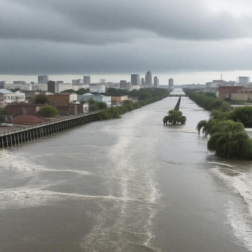 Click to view larger image AI-created image of New Orleans (below sea level)