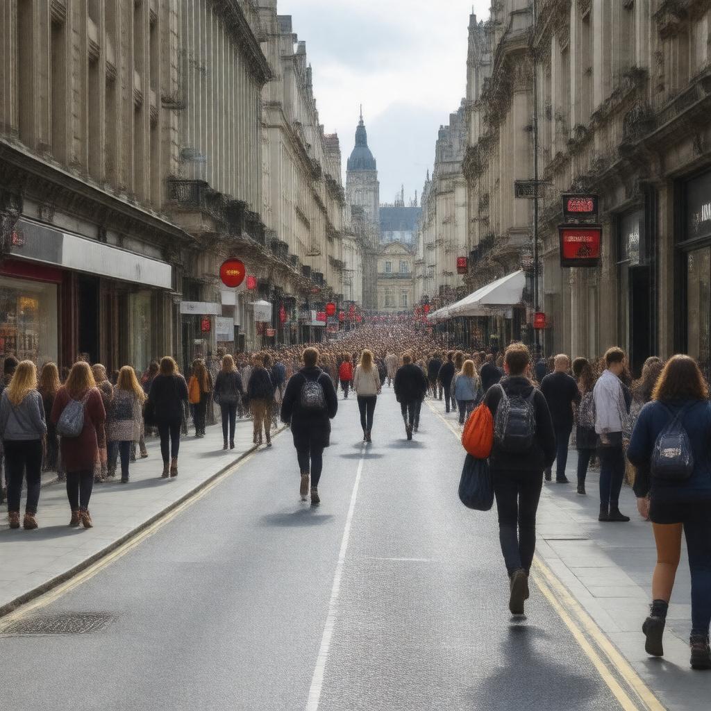 AI-created image of New Oxford Street