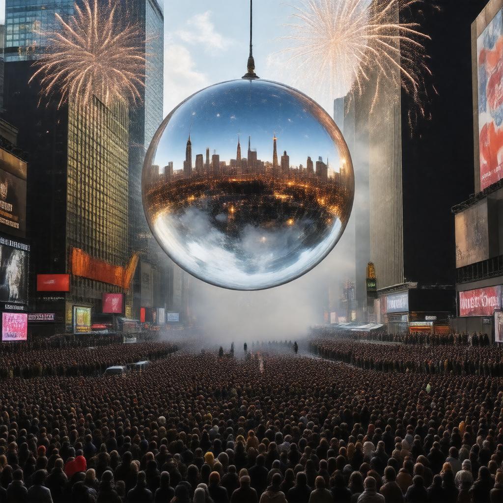 AI-created image of New Year's Eve Ball Drop