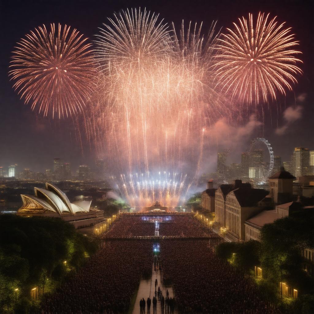 Click to view larger image AI-created image of New Year's Eve Fireworks
