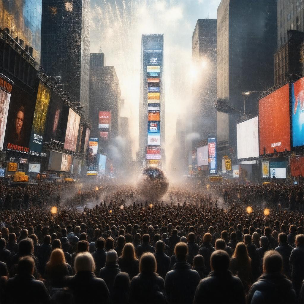 Click to view larger image AI-created image of New Year's Eve celebrations