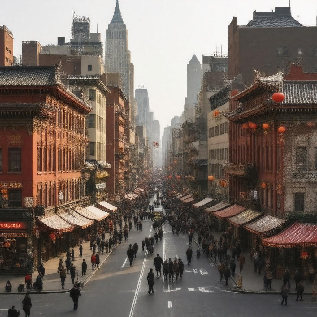 AI-created image of New York City Chinatown