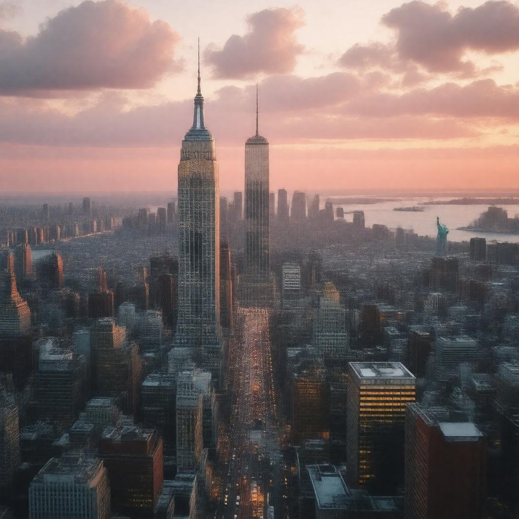 AI-created image of New York City, New York, USA