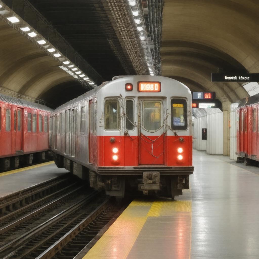 AI-created image of New York City Subway 1 train