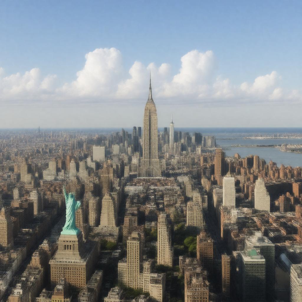 AI-created image of New York City (vicinity)
