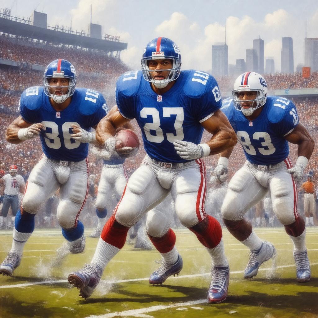 AI-created image of New York Giants, 1990