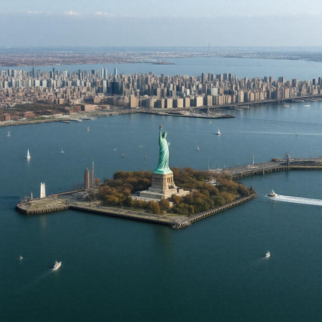 AI-created image of New York Harbor