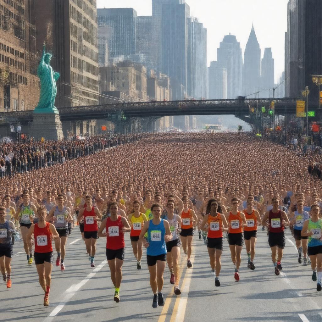 AI-created image of New York Marathon