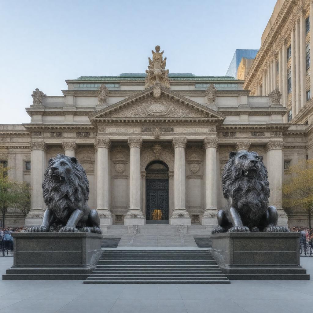 AI-created image of New York Public Library