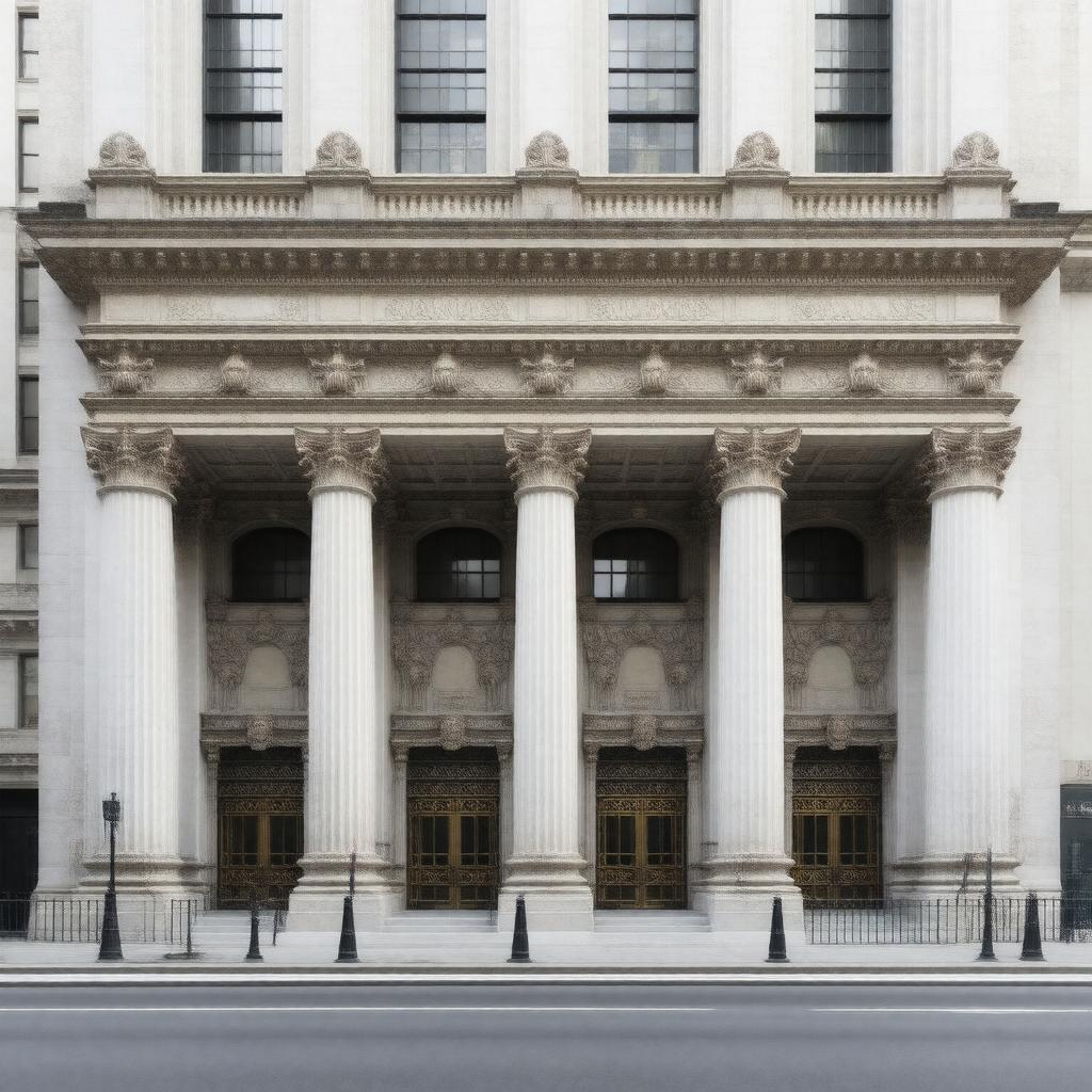 Click to view larger image AI-created image of New York Stock Exchange Building