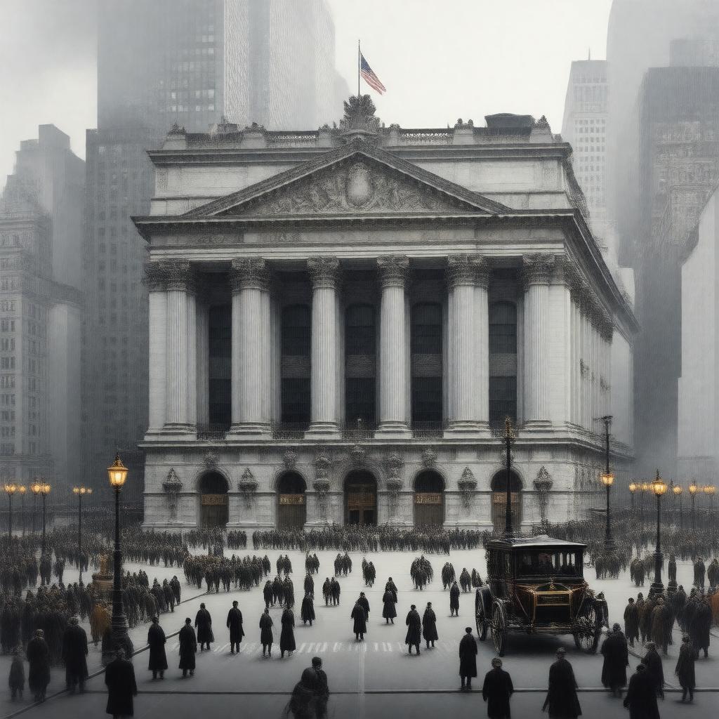 AI-created image of New York Stock Exchange (historical)