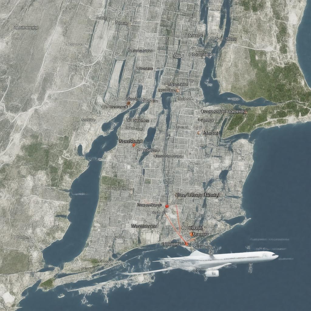 AI-created image of New York metropolitan area airports