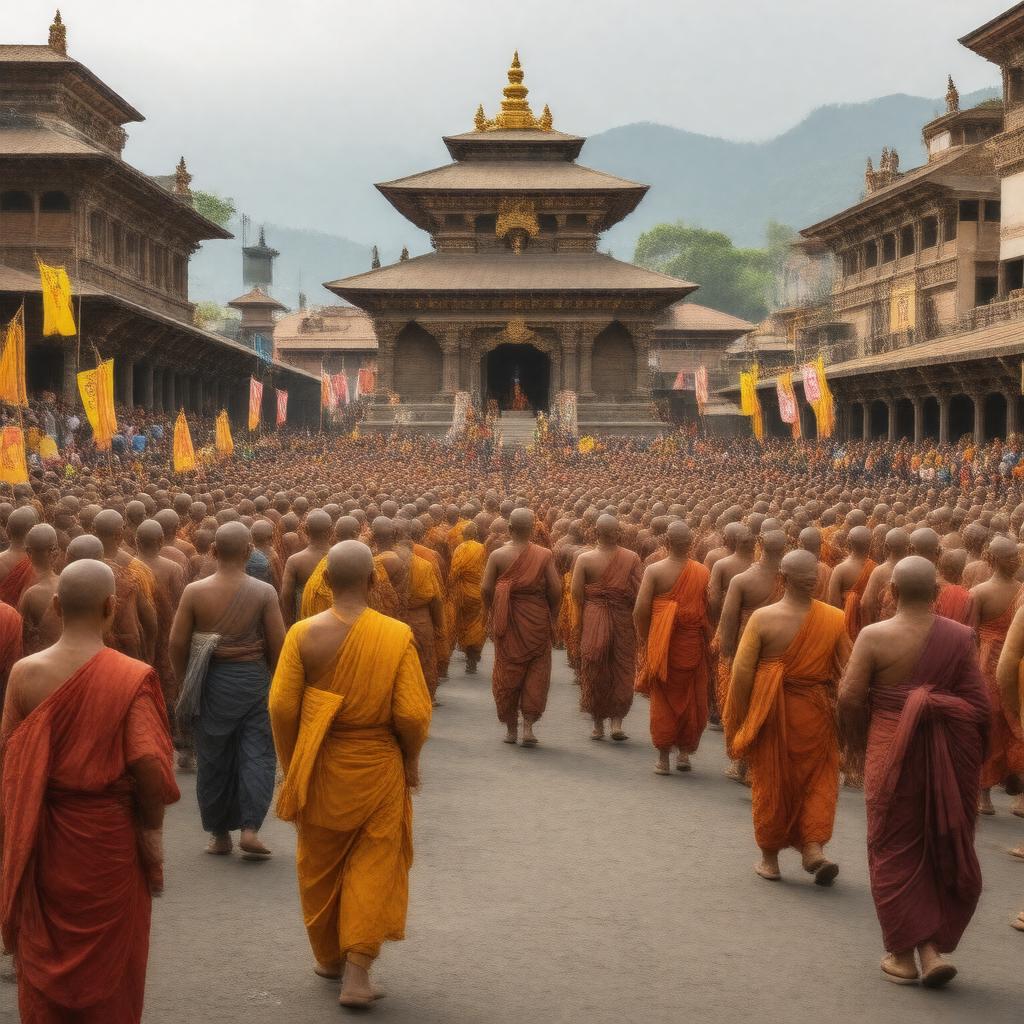 AI-created image of Newar Buddhism