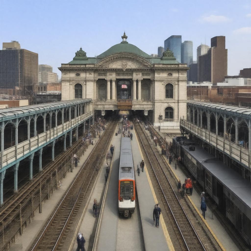AI-created image of Newark Penn Station