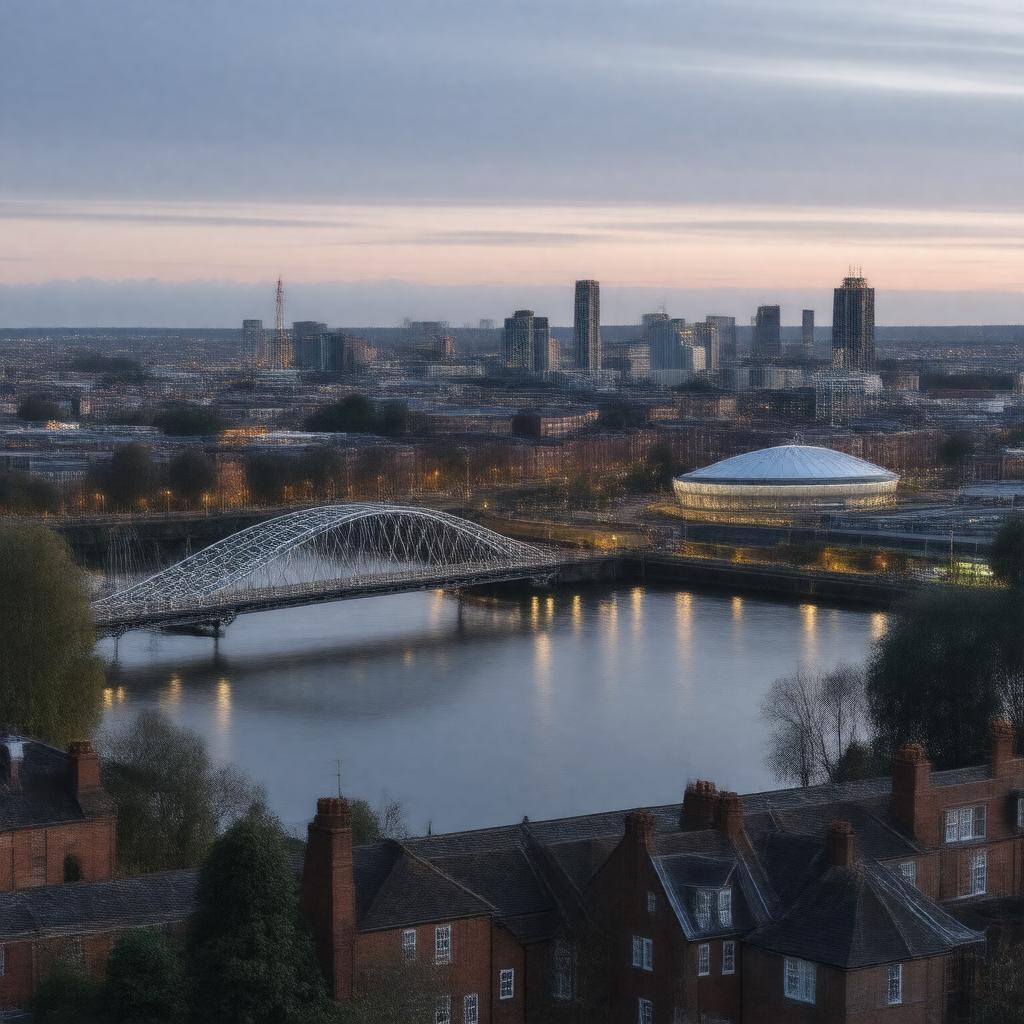 AI-created image of Newcastle upon Tyne, England