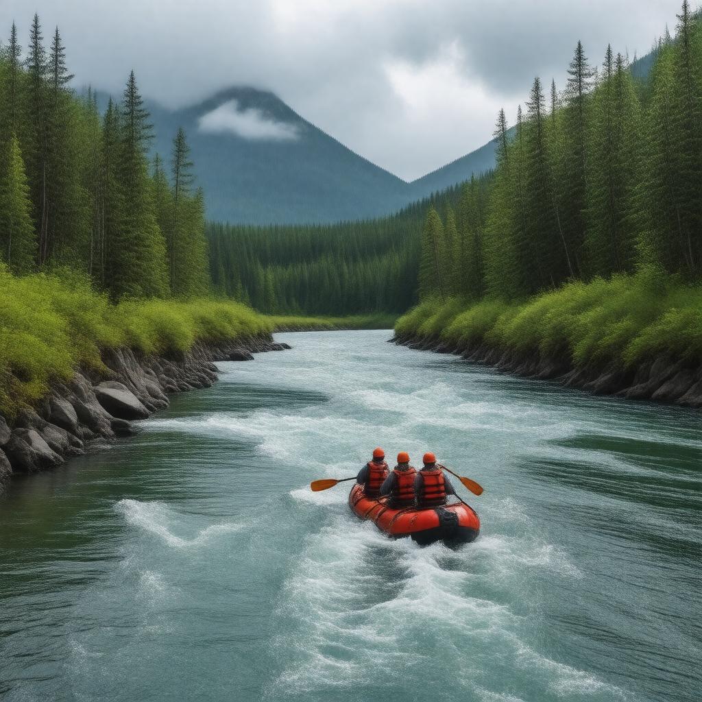 AI-created image of Newhalen River