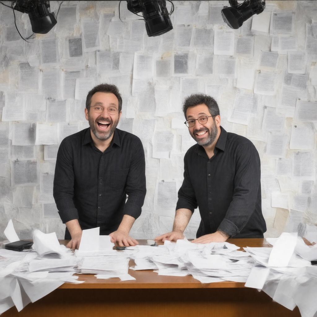 Click to view larger image AI-created image of Newman and Baddiel in Pieces